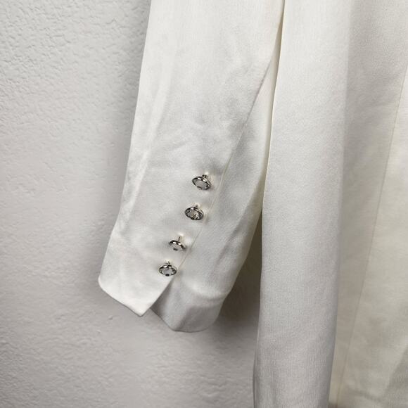 Retrofete Pandora Blazer in White and Crystal Size Large NWT - Picture 9 of 12